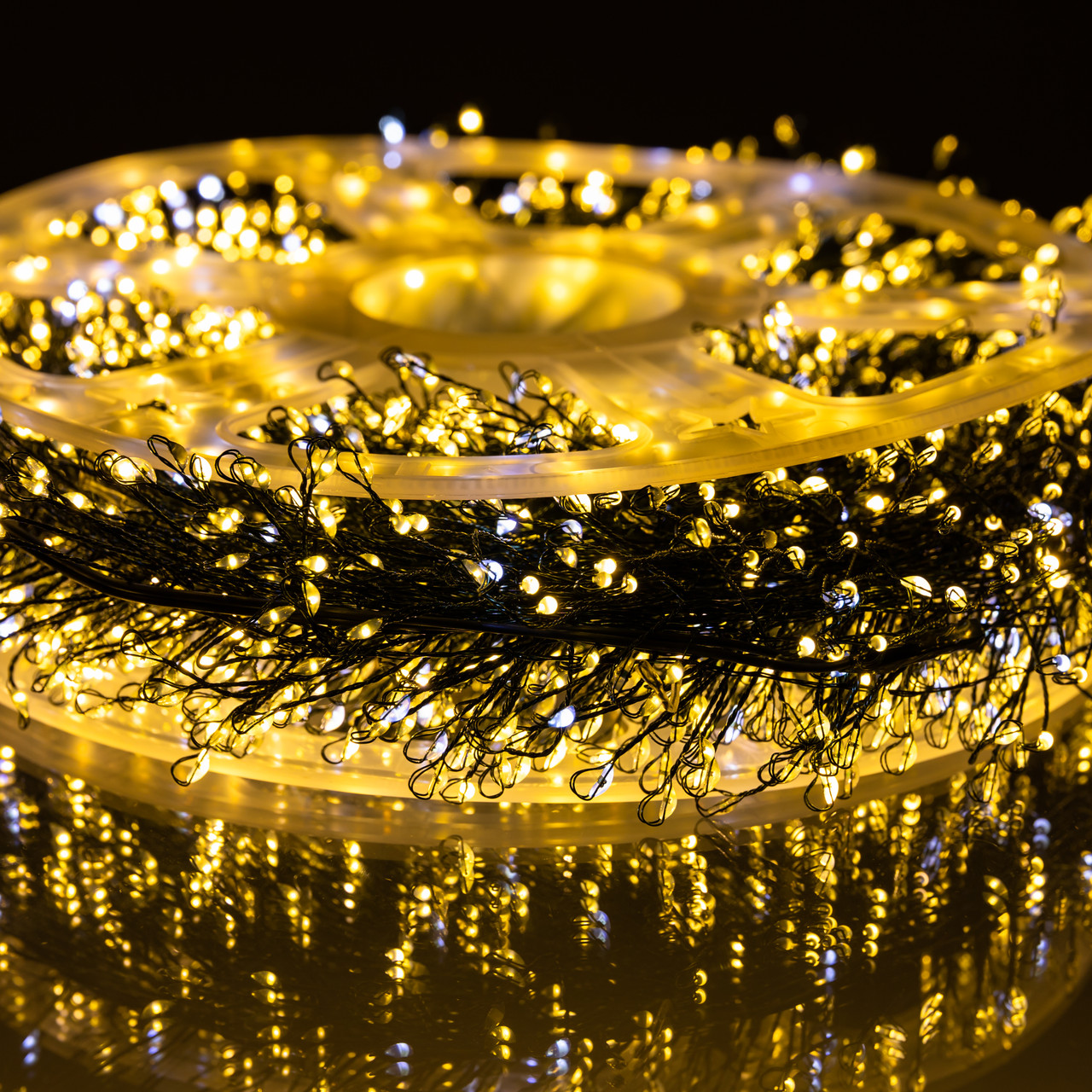 Новорічна гірлянда кімнатна роса 100 м 3000 LED Хвойна лапа зелений провід Жовте сяйво D3000L100MGY_D3000L100MGY_Milantium_2