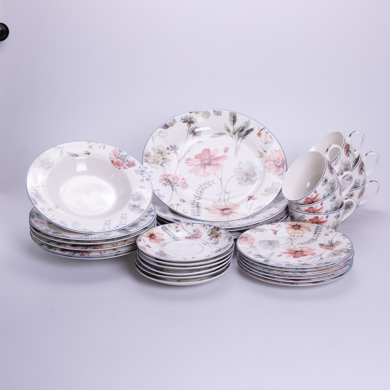 Столовий сервіз з порцеляни Fleur на 6 осіб 30 предметів HP-HK-5 – купити в Україні недорого